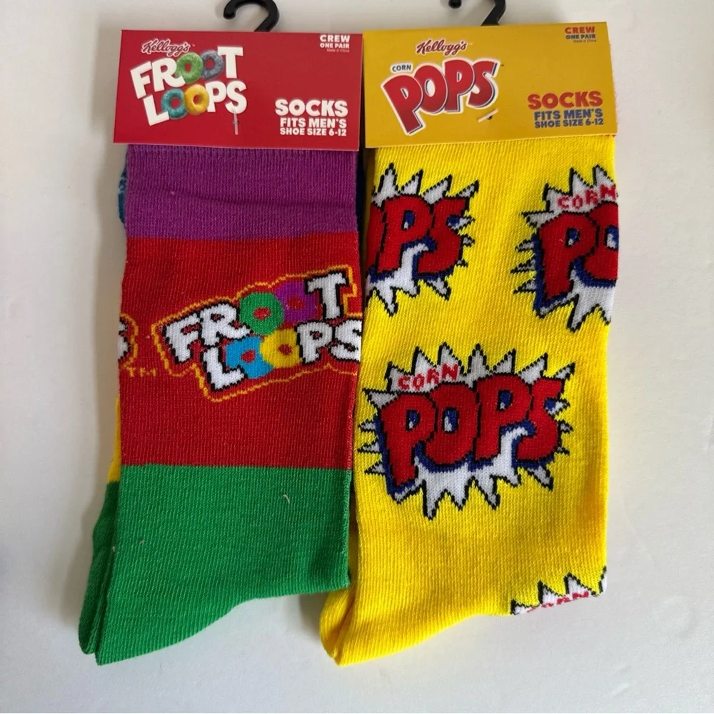 New Lot 8 Novelty Fun Graphic Socks Crew Length Socks Unisex 8 Packs Food